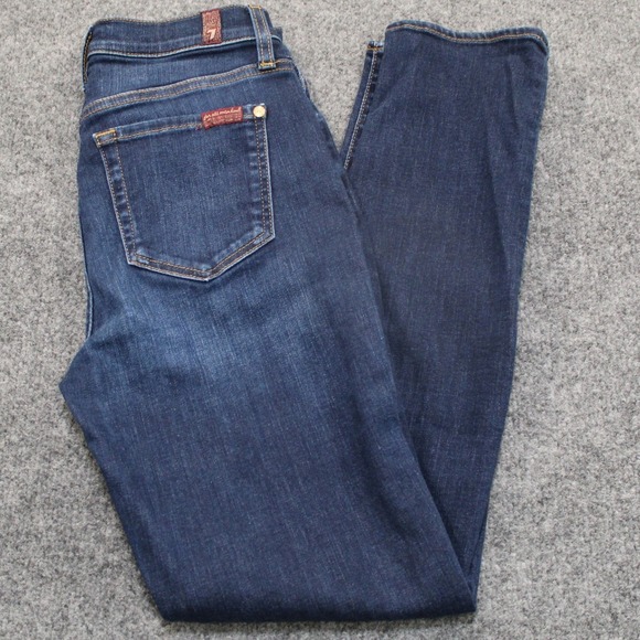 7 For All Mankind Denim - 7 For All Mankind Josefina Dark Wash Skinny Jeans Womens Size 24